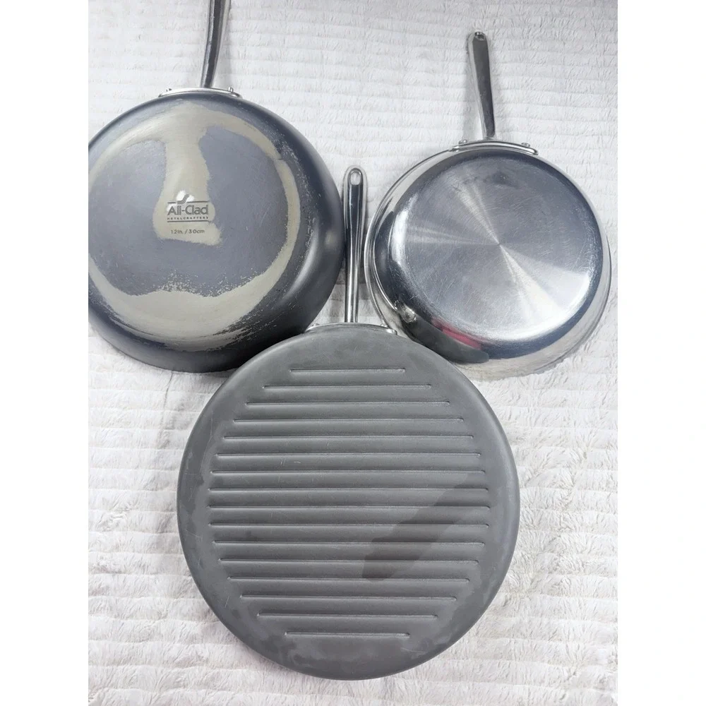 All-Clad 3 Pan Set (2 Non-Stick 1 Steel) 12